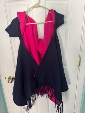 Womens scarf with sleeves/ Tunic - Pink & Navy